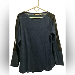 Soft Surroundings Bailey Top Waffle Knit Eyelet Sleeve Tunic NWOT